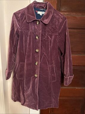 Boden Purple Velvet Jacket Size 8P